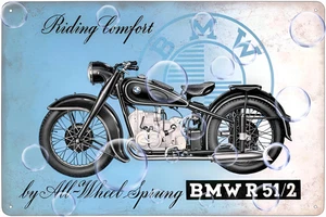Metal sign - BMW R51/2 motorcycle (period advertisement) - Bild 1 von 14