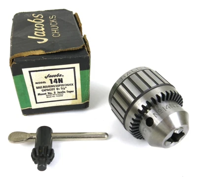 Jacobs 14N Super Ball Bearing Drill Chuck 0–1/2” Capacity 3JT Mount NOS - Image 1 of 4