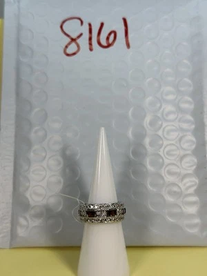 NUEVO CON ETIQUETAS Anillo Bomba Fiesta Talla 7 RBP Envoltura Completa Rojo/CIRC Rodio P Bisutería Foto 1 de 4