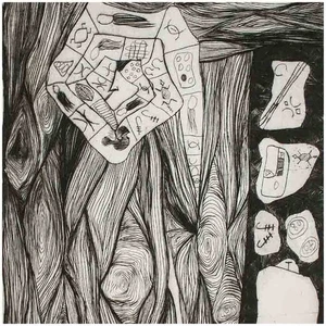 Contemporary Abstrakt Formen Uche Mba Uzoukwu signiert Radierung 1990er - Bild 1 von 3