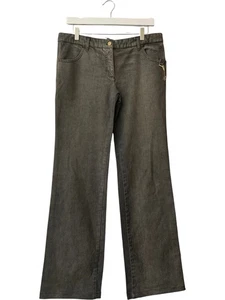 Stella McCartney graue Wide-Leg Jeans Kettenakzent Y2K - Größe 46 - Bild 1 von 4