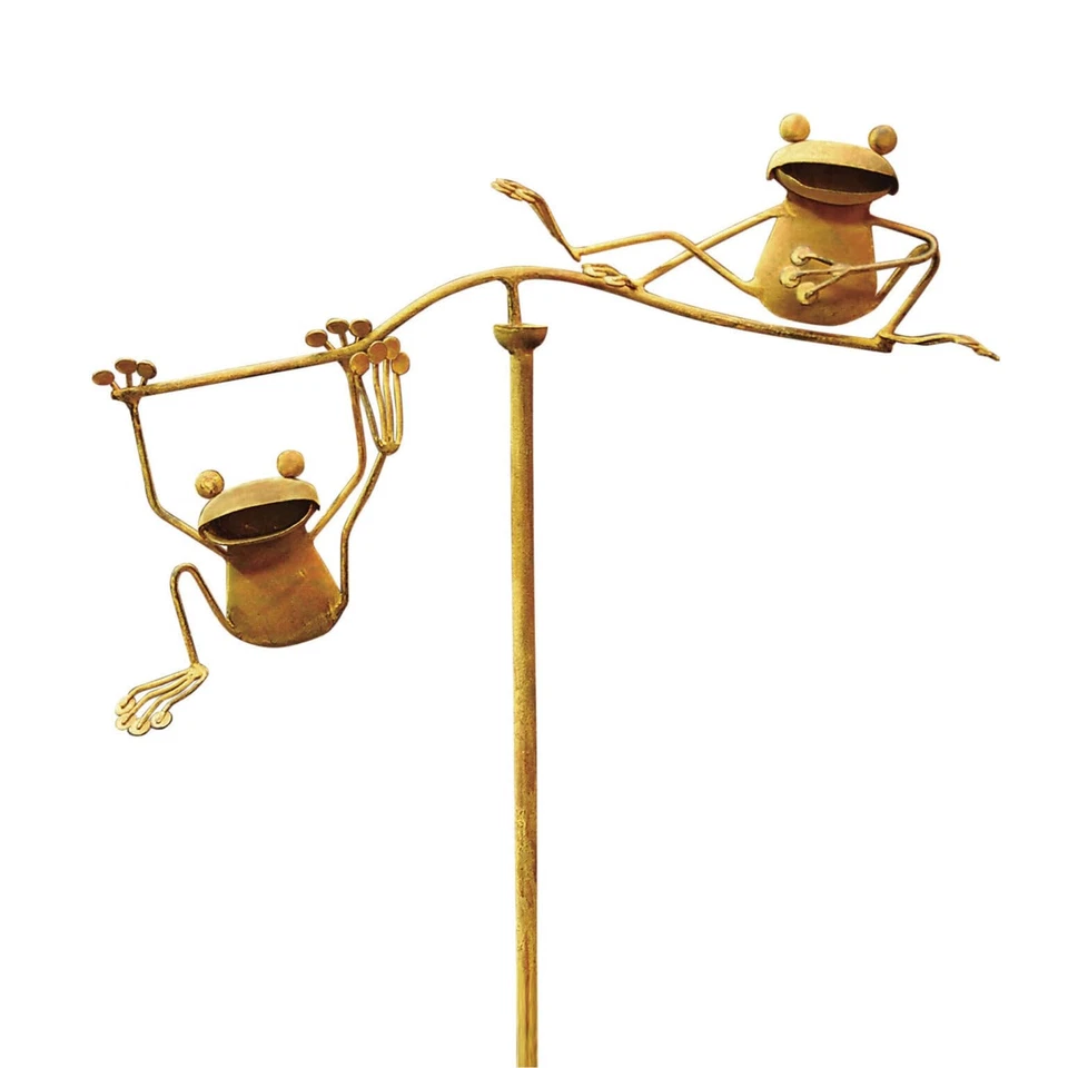 Estaca de jardim decorativa metal balanceamento amigos arte de quintal, 20 polegadas de altura, Rus... - Imagem 1 de 1