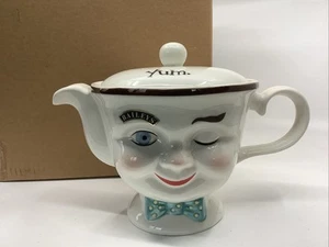 Vintage Bailey’s Advertising Ceramic Teapot Winking Eye Face Limited Edition NIB - Picture 1 of 12