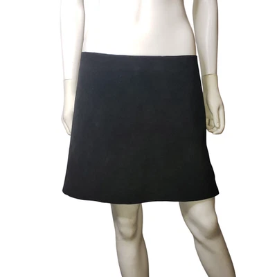 Hugo Buscati Collection Skirt Womens 14 Black 100% Leather A Line Slit Midi Zip - Image 1 of 4