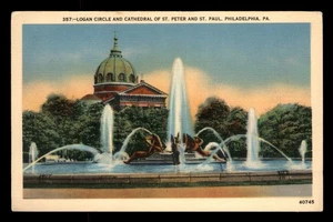 Logan Circle And Cathedral Of St Peter & St Paul, Philadelphia, PA, Unp - Bild 1 von 2