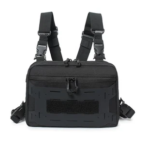 Outdoor Tactical EDC Chest Bag for Men Protective Vest Lightweight Front Pouch - Imagen 1 de 12