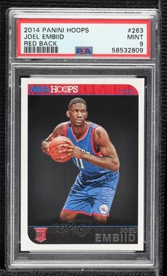 2014-15 NBA Hoops Red Back Joel Embiid #263 PSA 9 MINT Rookie RC - Image 1 of 2