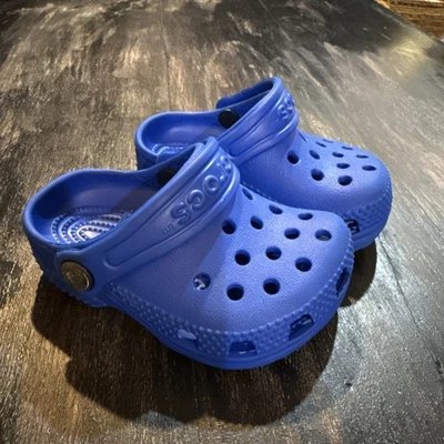 Crocs Littles Royal Blue Slip-On Clogs, Size 2/3 Toddler C2 5 Inches Long - Image 1 of 4