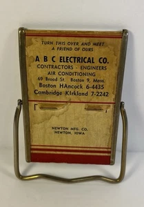 Pubblicità vintage per ABC Electrical CO. Boston POCKET MIRROR STAND di NEWTON MFG - Foto 1 di 10