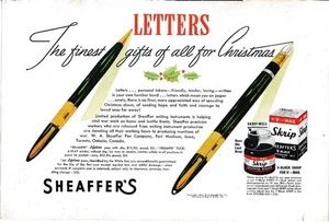 Anuncio de revista - 1943 - Sheaffer's Pen's - Segunda Guerra Mundial - Imagen 1 de 1