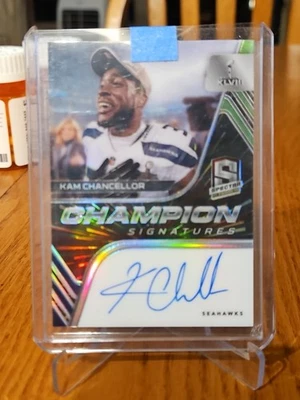 2020 Panini Spectra Prizm Champion Signatures Kam Chancellor #CS-KC 17/35 Auto - Image 1 of 4