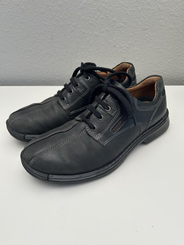 Mocassini ECCO Fusion punta bicicletta pelle nera scarpe comode uomo EU 42 US 9