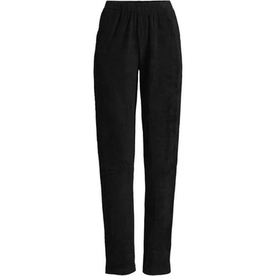 Lands End Womens High-Rise Knit Corduroy Pull-On Pants Black M/P Closet Staple - Image 1 of 4