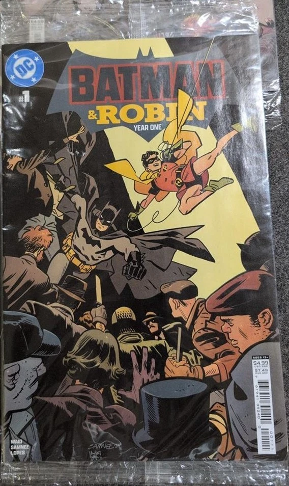 BATMAN AND ROBIN YEAR ONE #1 (OF 12) CVR A CHRIS SAMNEE DC COMICS SEALED IN BAG - Image 1 of 1