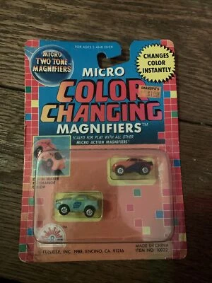 Micro Action Magnifiers Color Changing 1988 2 Car Pack #10032 SEALED - Image 1 of 4