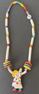 Collana Vintage Rubino Z Candace Loheed Ceramica Ragazza Colori Brillanti Firmata - Foto 1 di 12