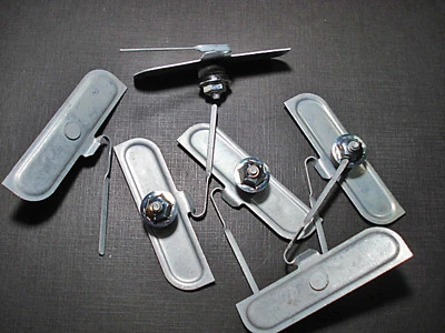 6pc Mopar Dodge Plymouth fender belt moulding clips sealer nuts 2" to 2-1/2" NOS - Image 1 of 4