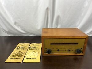 1954 Radio Shack Realist FM Tuner Tube Tandy Harman Kardon Realistic