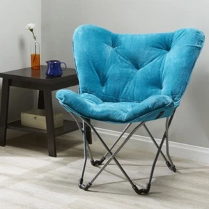 Mainstays Folding Faux Fur Butterfly Chair, - Picture 1 of 3