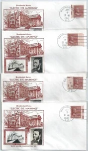 (4) US FDC 823 EE electric eye 18 cent U.S. GRANT CROSBY 1942 Prexie Set of 4 - Picture 1 of 3