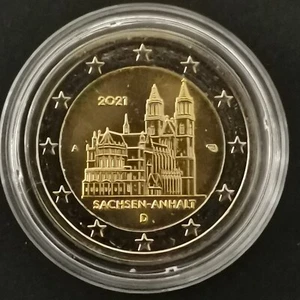2 EURO 2021 A BERLIN SAXE ANHALT CATHEDRALE DE MADGDEBOURG / ALLEMAGNE - Picture 1 of 2