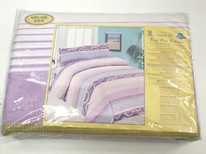 ABERCROMBIE ROSS QUILT COVER SET KING SIZE FITTED SHEET PILLOW CASES EASY CARE - Picture 1 of 10