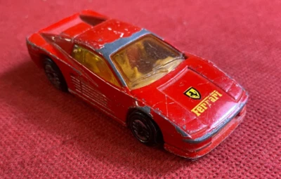 HOT WHEELS Macchinina Auto FERRARI TESTAROSSA Mattel (1986) 1:64 Rosso - Immagine 1 di 3