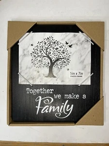 Together We Make A Family 5x7 Black Wooden Photo Frame - Picture 1 of 2