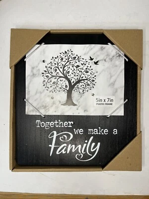 Together We Make A Family 5x7 Black Wooden  Photo Frame - Image 1 of 2