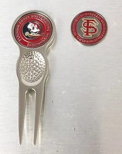 Collegiate NCAA Golf Divot Repair Tool Ballmark Silver Florida State Seminoles - Picture 1 of 1