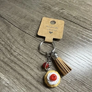 Keychain Dessert with brown tassel - Picture 1 of 3