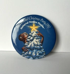 Prendedor de fiesta de Navidad Universal Studios Florida 1992 con E.T. Tamaño 4 pulgadas - Imagen 1 de 4
