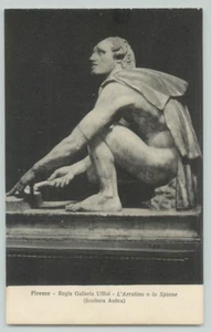 POSTCARD Florence Royal Uffizi Gallery The Knife Grinder or the Spione - Picture 1 of 2