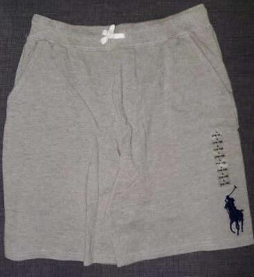 NWT Polo Ralph Lauren Boys Terry Shorts Heather Grey Size L - Image 1 of 3