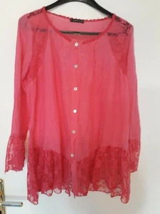 Bluse, pink, Größe 44, Made in Italy - Bild 1 von 4