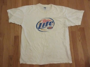 Vintage Miller Lite Short Sleeve White T-Shirt Men's sz XL - Picture 1 of 4
