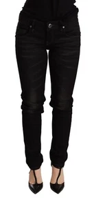 Pantalón vaquero ajustado ACHT de algodón negro cintura baja ajustado s. W26 PVP $300 - Imagen 1 de 7