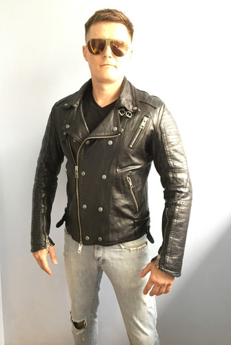 Giacca da motociclista in pelle Burberry Prorsum