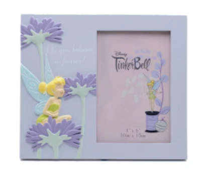 ~❤️~Disney TINKERBELL Fairy PHOTO FRAME 18cms Holds 4" x 6" Gift Boxed❤️ - Image 1 of 4