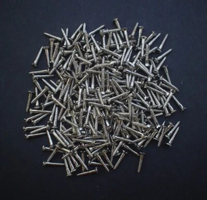 2X12 MM MINI HOLZSCHRAUBEN MESSING VERNICKELT - LINSENKOPF DIN 95 MIT SCHLITZ - Bild 1 von 1