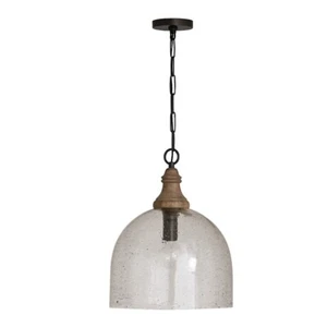 Capital Lighting 1 Light Pendant, Grey Wash/Pewter, Seeded Glass - 336011YP-484 - Picture 1 of 1