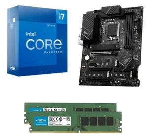 New Intel Core i7-12700K MSI Z790P Pro WiFi Motherboard Crucial 16GB DDR4-3200 - Picture 1 of 1