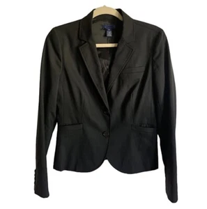 J. Crew Women’s Black Aubrey Jacket Blazer Wool Stretch Pockets Size 6 Preppy - Picture 1 of 11