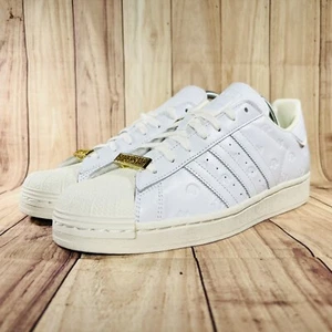 Adidas Weiß Gold Superstar Herren Training Lifestyle Schuhe Sportschuhe Neu - Bild 1 von 11