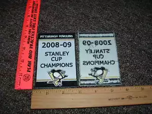 PARCHE DE BANDERA CHAMPIOINS PITTSBURGH PENGUINS 2008-09 NHL STANLEY CUP - Imagen 1 de 1