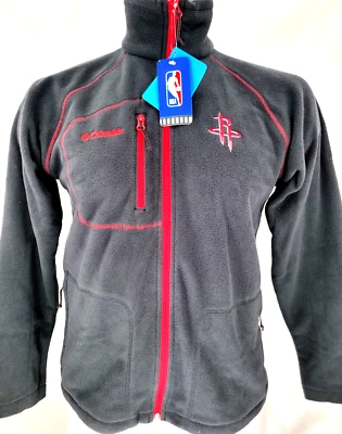 NEW Houston Rockets Black Columbia Fast Trek Full Zip Fleece Jacket Men's S - Изображение 1 из 4