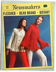 VTG Newsmakers Crochet Knitting Pattern Book Long & Short Pants Pullovers Blazer - Picture 1 of 7