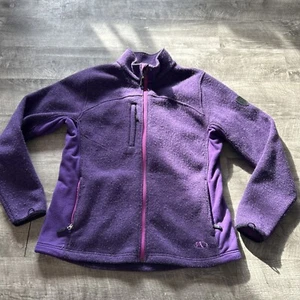 Vintage Marker Purple Fleece Ski Mens XL Full Zip - Picture 1 of 8