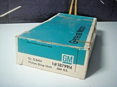 Piston Ring Set Corvette Impala Camaro Pontiac .060 427 428 CID GM 3879914   G4  - Image 1 of 4