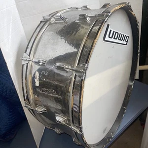 1960er Rogers 26 Zoll Bass Drum Chrom Silber marschierend selten Dyna Sonic maßgeschneidert gebaut - Bild 1 von 10